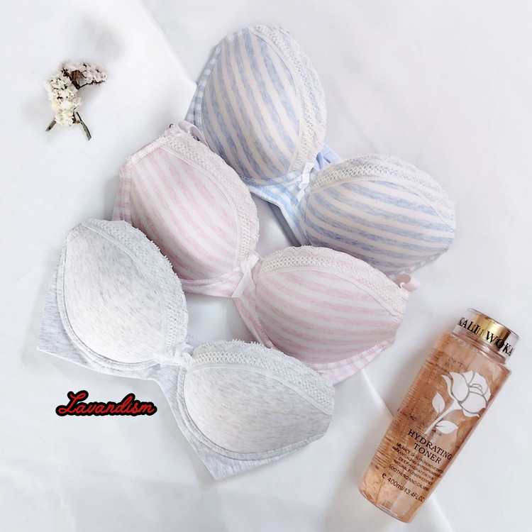 سوتین نخی تک (دخترانه) اسفنجی فنردار